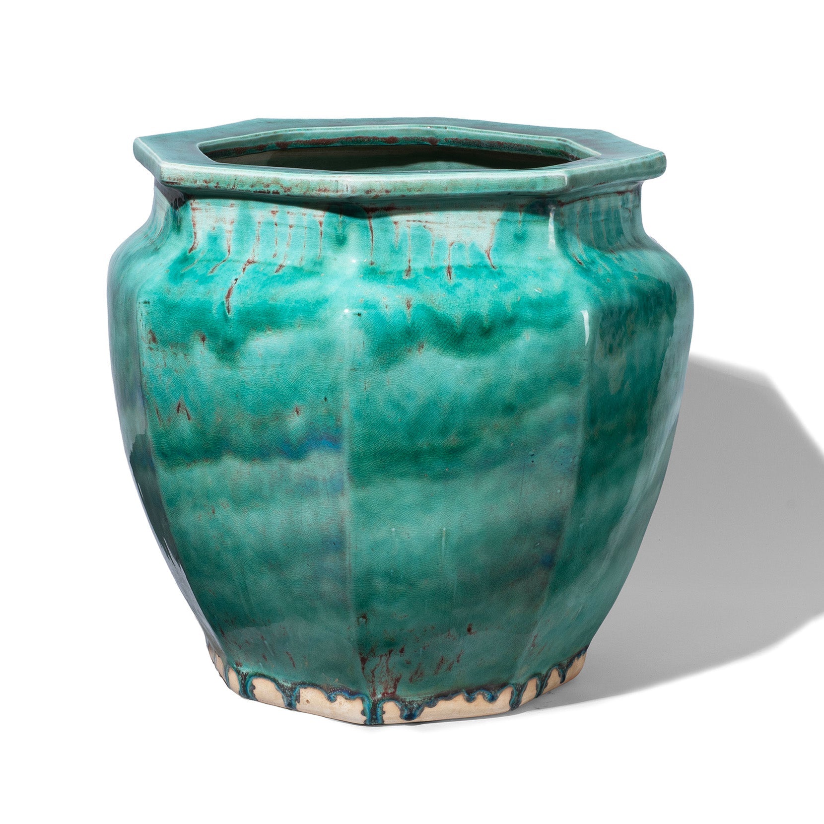 Green Yaobian Glaze Planter