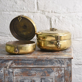 Brass Indian Chapati Box - Ca 1900
