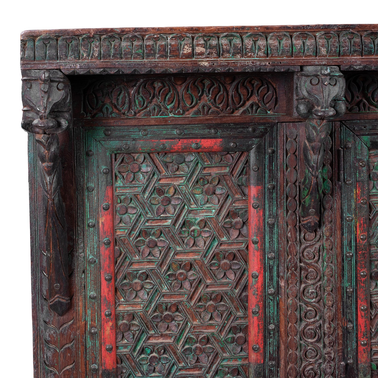 Painted Majus Dowry Chest From Saurashtra - 19th Century