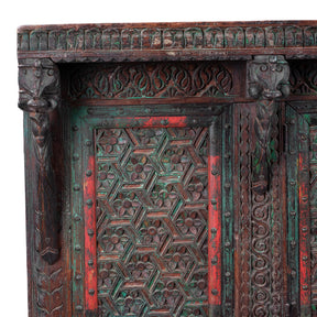 Painted Majus Dowry Chest From Saurashtra - 19th Century