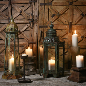 Painted Moroccan Style Storm Lantern