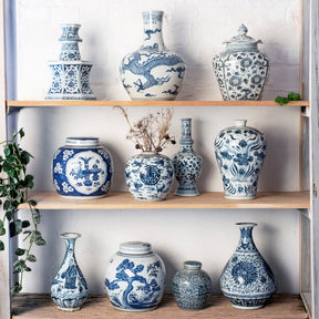 Blue & White Porcelain Meiping Vase - Xuande Fish