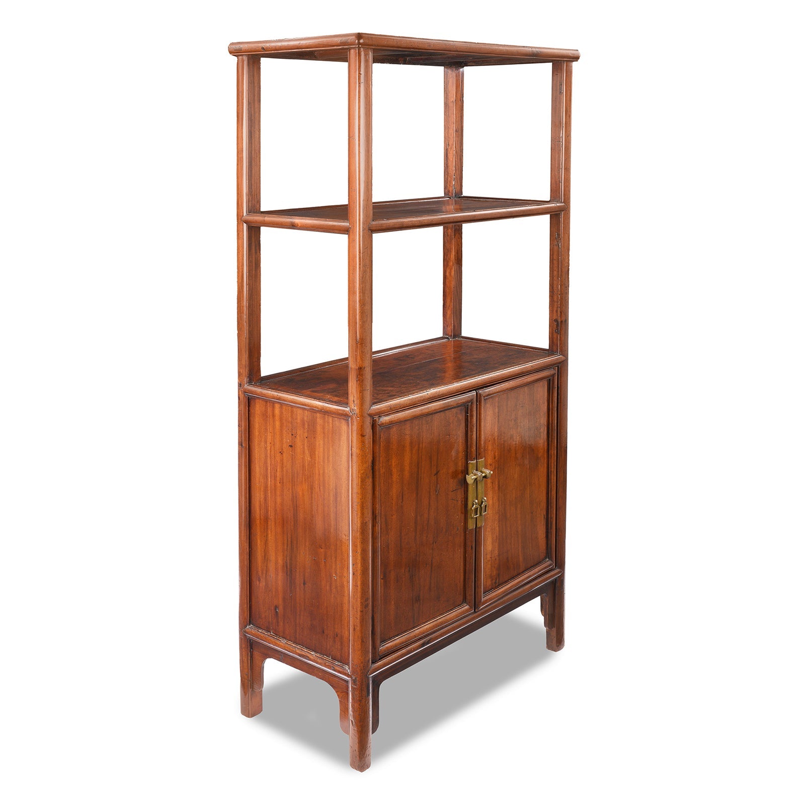 Chinese Walnut Shelf From Jiangsu - 19th Century