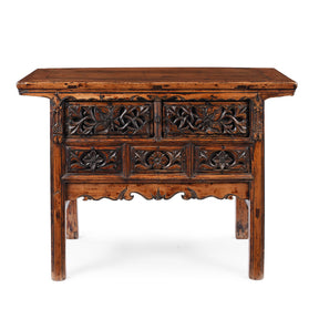 Carved Coffer Table From Shanxi - 19th Century