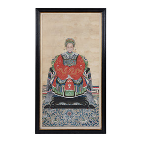Ancestor Painting - Watercolour on Paper - 19th Century