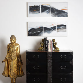 Japanese Black Lacquer Bo Dansu From Sakata - Meiji Period