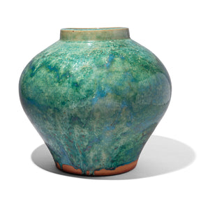 Green Copper Glazed Terracotta Jar