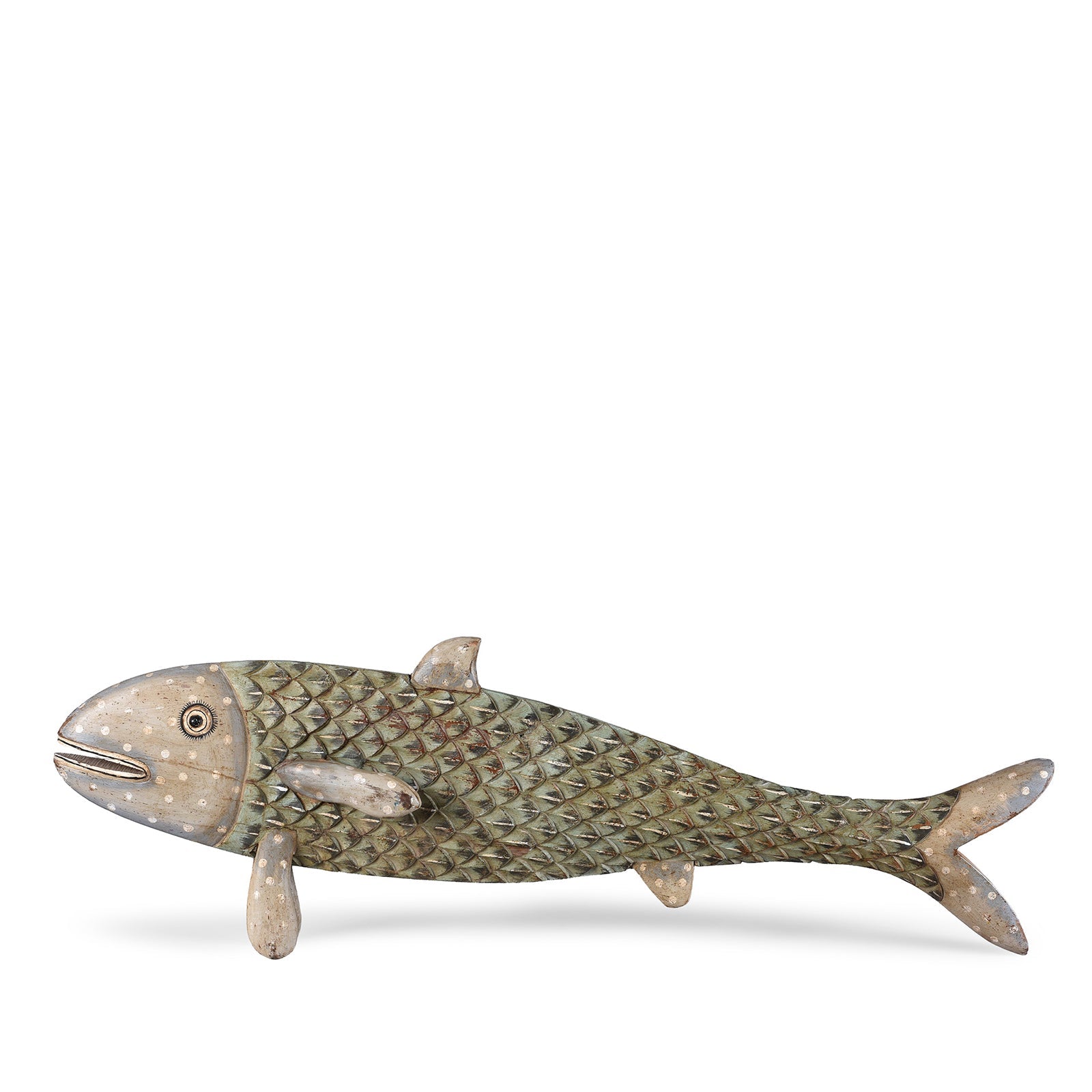 Painted Wooden Fish From Rajasthan