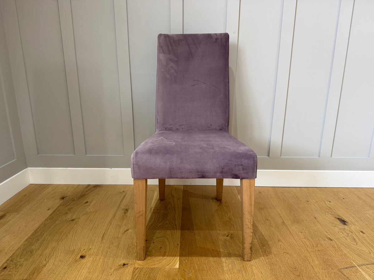 Annabel Dining Chair - 1 x Lilac Velvet - Ex-Display
