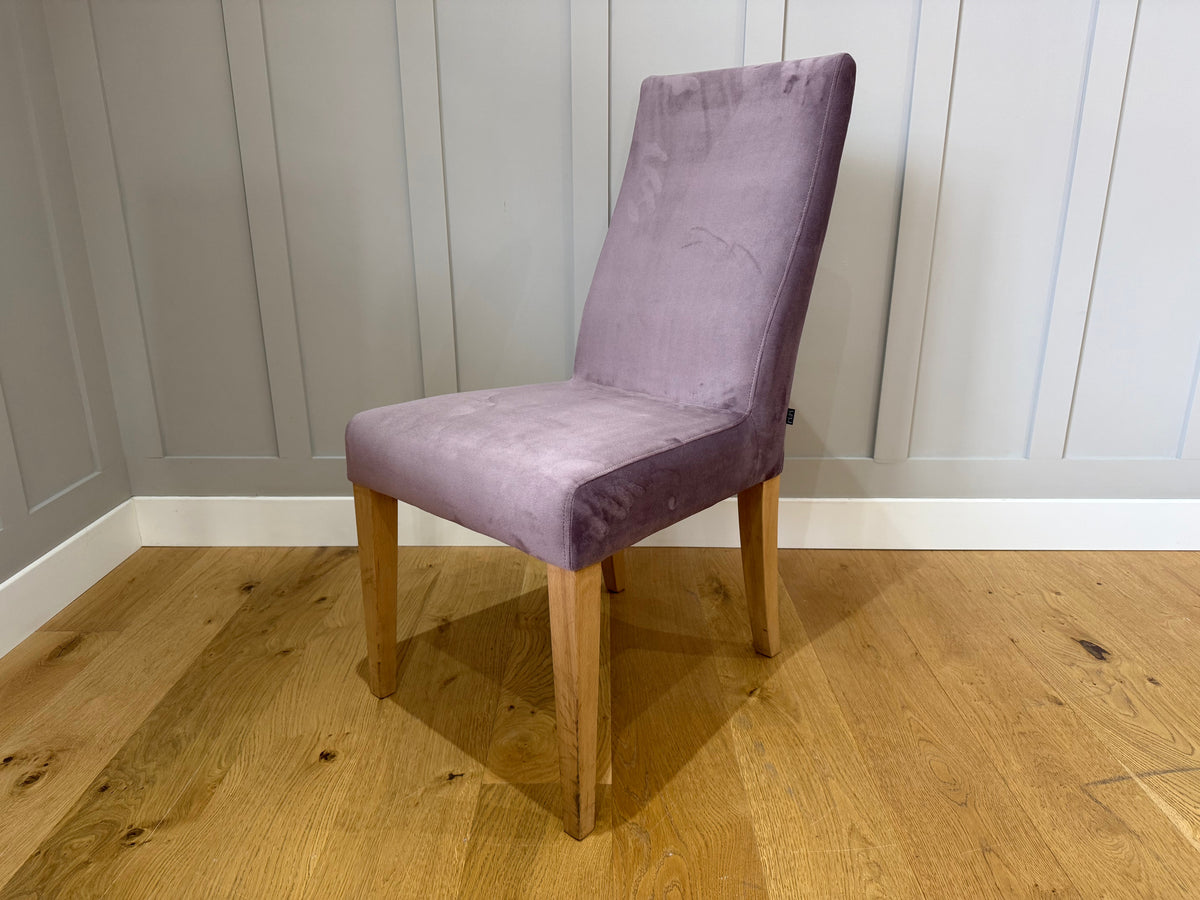 Annabel Dining Chair - 1 x Lilac Velvet - Ex-Display