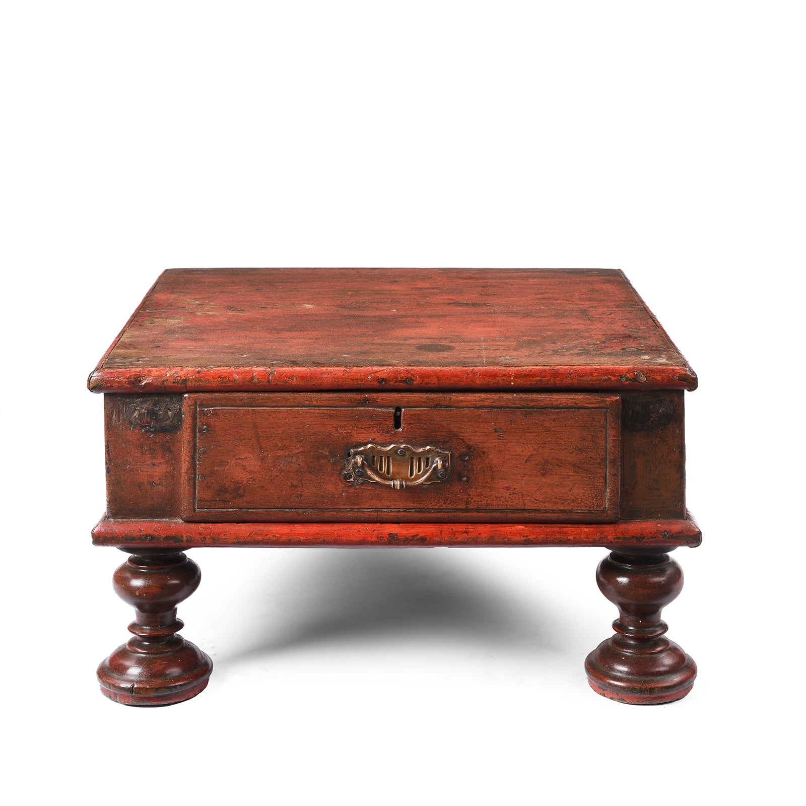 Bajot Low Teak Prayer Table From Gujarat - 19th Century