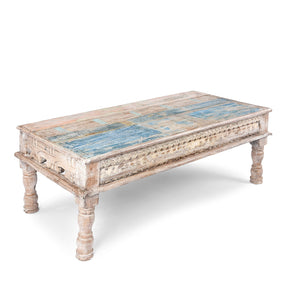 Indian Takhat Coffee Table Made From Reclaimed Teakwood