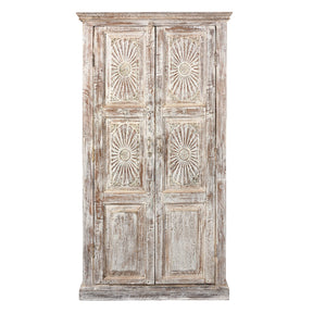 Limed Almirah Cabinet Made From Reclaimed Teak