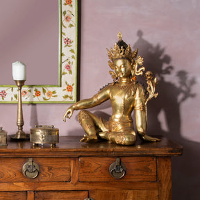 Gilt Brass Statue Of Indra