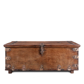 Iron Bound Chest From Gujarat - 18th Century