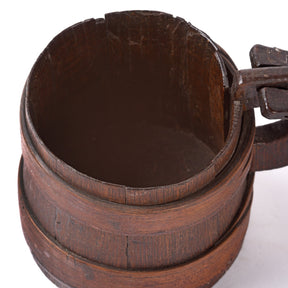 Old Japanese Wooden Beaker with Lid - Ca 1930