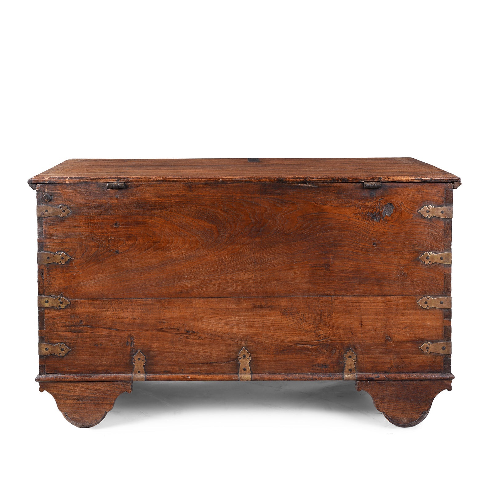 Brass Bound Teak Chest from Saurashtra - 19th Century