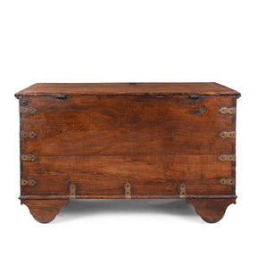 Brass Bound Teak Chest from Saurashtra - 19th Century
