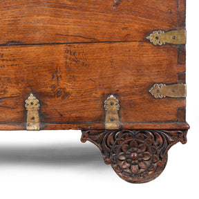 Brass Bound Teak Chest from Saurashtra - 19th Century