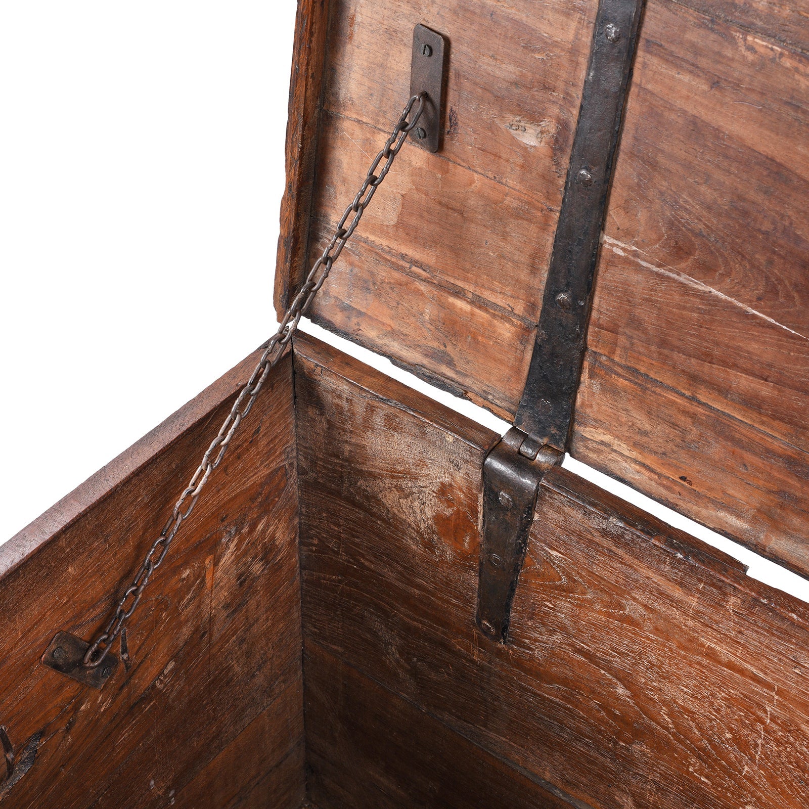 Brass Bound Teak Chest from Saurashtra - 19th Century