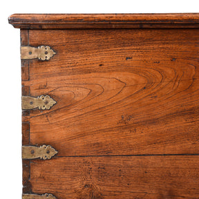 Brass Bound Teak Chest from Saurashtra - 19th Century
