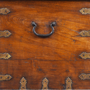 Brass Bound Teak Chest from Saurashtra - 19th Century