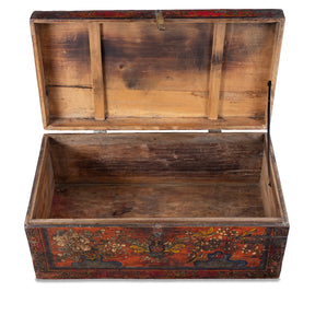 Painted Chest From Gansu - 19th Century