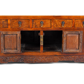 Kang Cabinet Made From Burr Elm - 19th Century