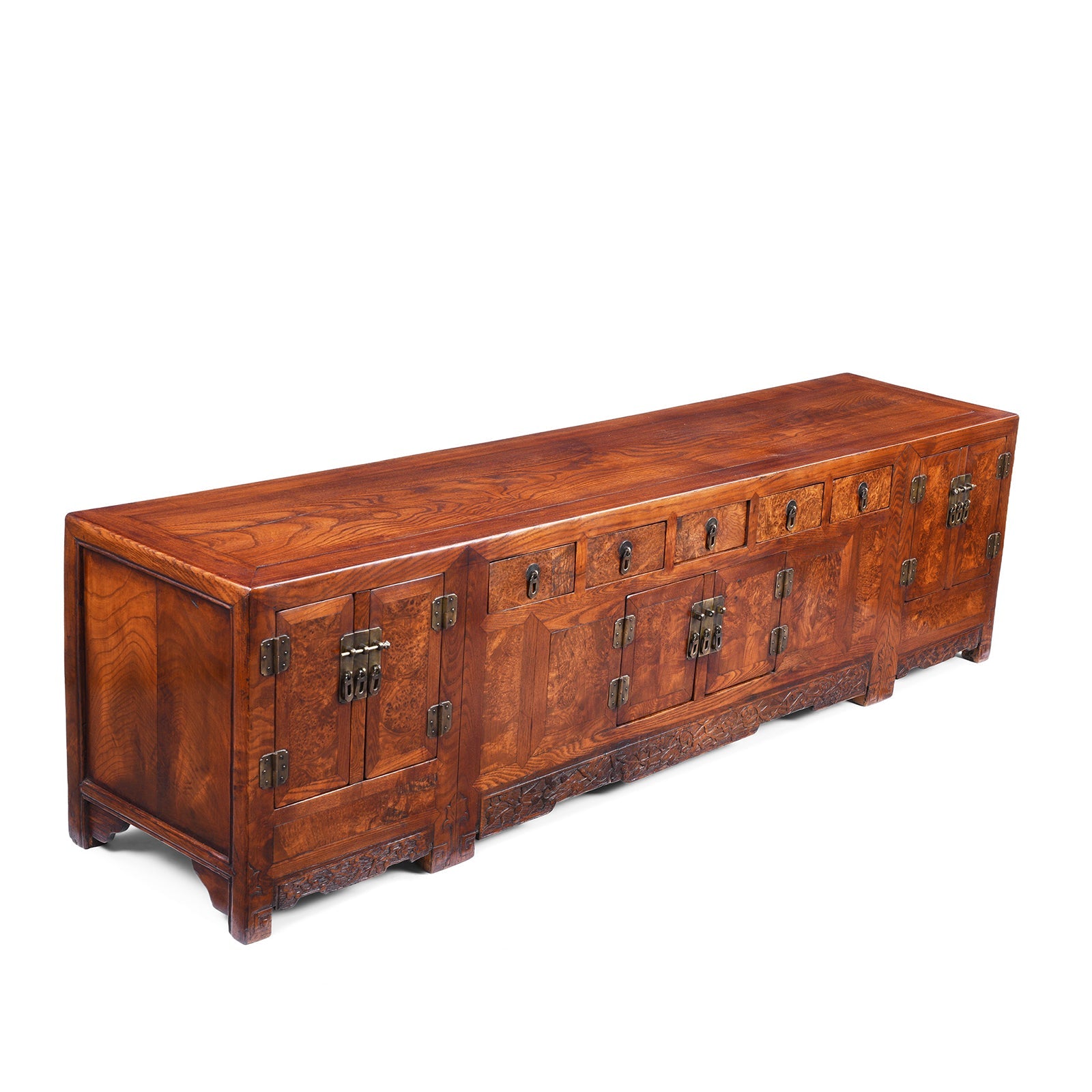 Kang Cabinet Made From Burr Elm - 19th Century
