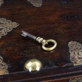Dutch Colonial Ceylonese Teak & Brass Chest - 18th Century