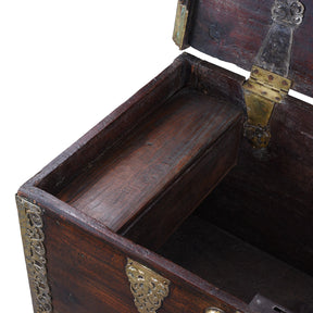 Dutch Colonial Ceylonese Teak & Brass Chest - 18th Century