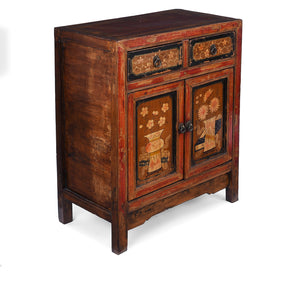 Painted Mongolian Side Cabinet - 19th Century