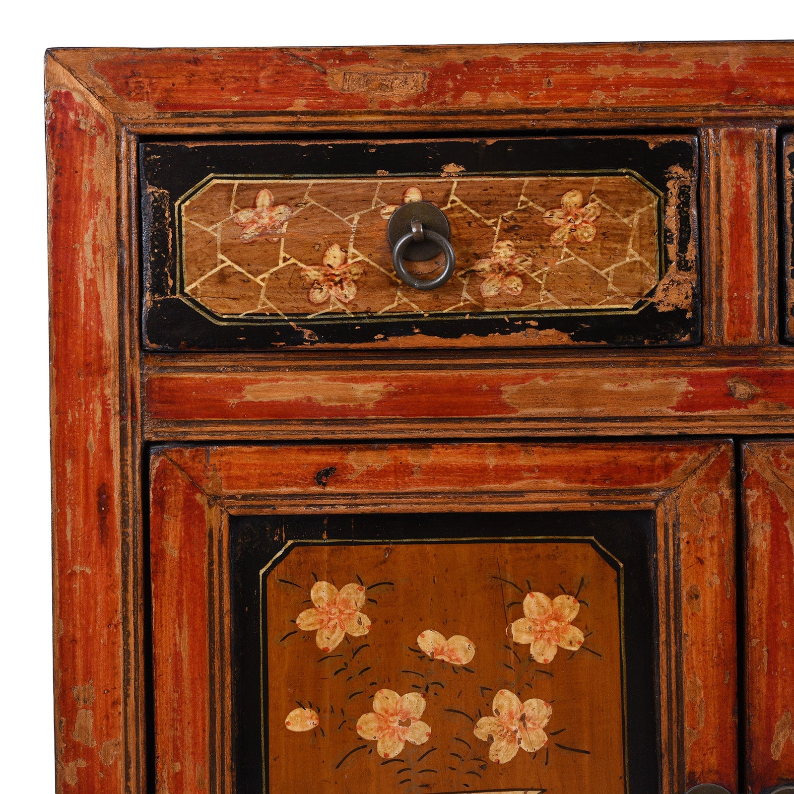 Painted Mongolian Side Cabinet - 19th Century