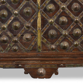 Brass Bound Rosewood Chest From Gujarat - 18th Century