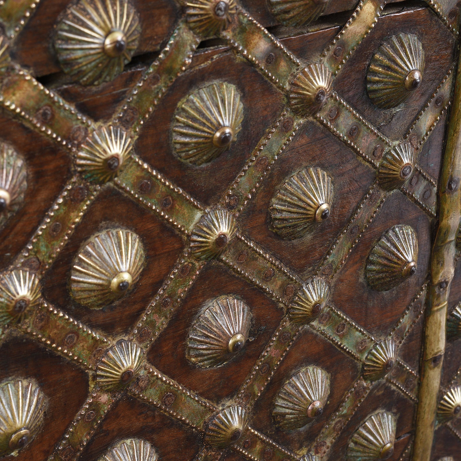 Brass Bound Rosewood Chest From Gujarat - 18th Century