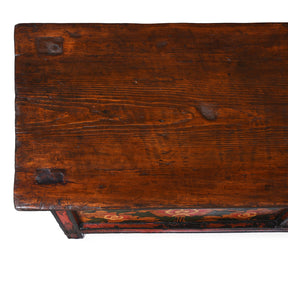 Painted Floral Choksar Prayer Table from Tibet - 19th Century