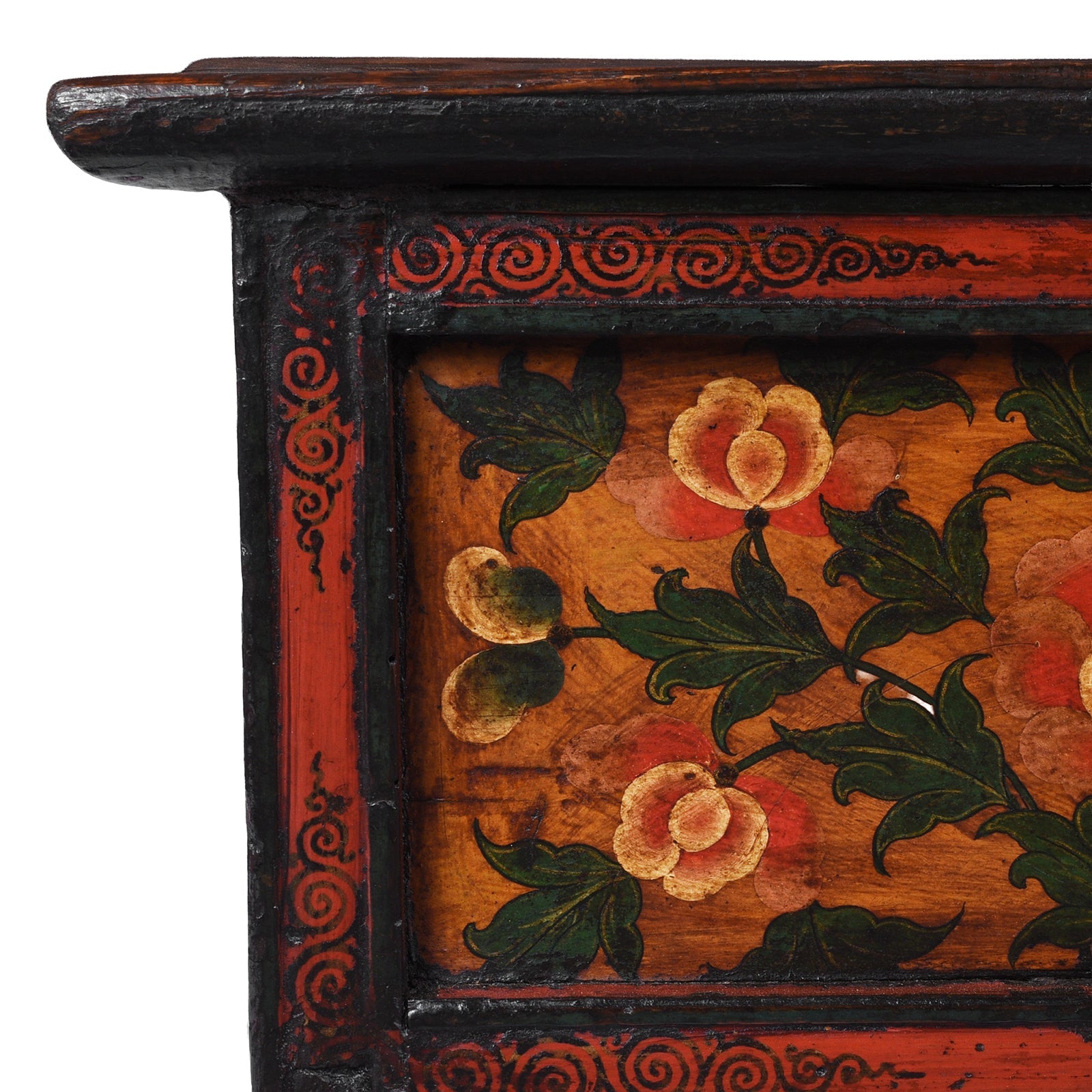 Painted Floral Choksar Prayer Table from Tibet - 19th Century