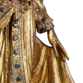 Gilded Teak Mandalay Standing Buddha - Ca 1930's