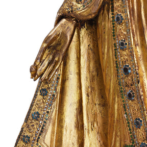 Gilded Teak Mandalay Standing Buddha - Ca 1930's
