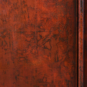 Red Lacquer Wedding Cabinet From Shanxi  -19th Century