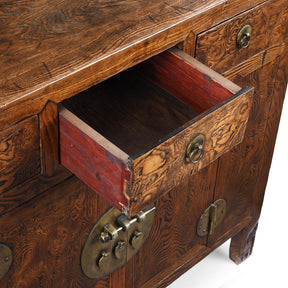 Burr Elm Sideboard From Tianjin - 19th Century