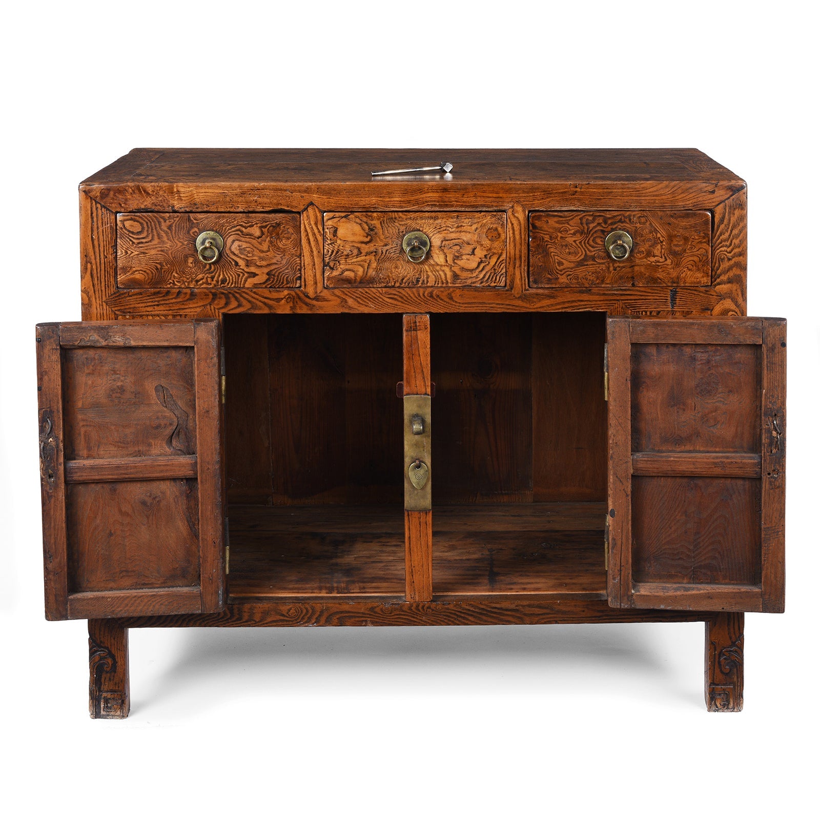 Burr Elm Sideboard From Tianjin - 19th Century