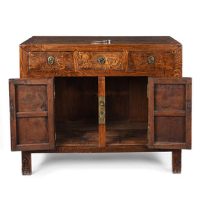Burr Elm Sideboard From Tianjin - 19th Century