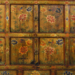 Tibetan Altar Cabinet with Original Painting - 19th Century