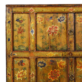 Tibetan Altar Cabinet with Original Painting - 19th Century