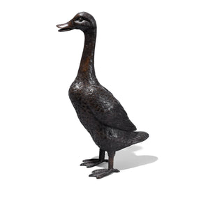 Japanese Bronze Duck Okimono - Meiji Era (Late 19thC)