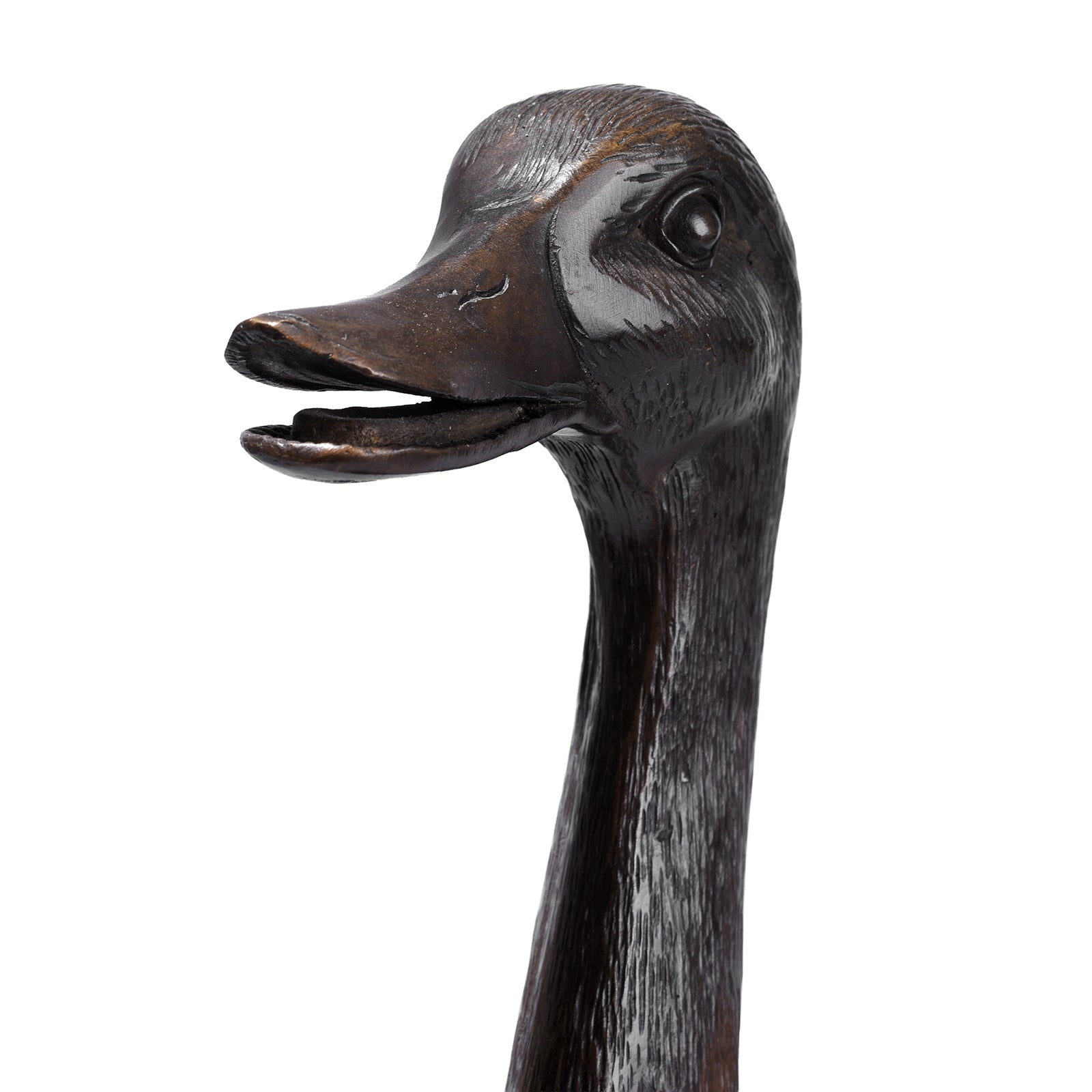 Japanese Bronze Duck Okimono - Meiji Era (Late 19thC)
