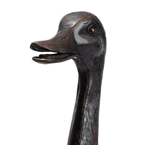 Japanese Bronze Duck Okimono - Meiji Era (Late 19thC)