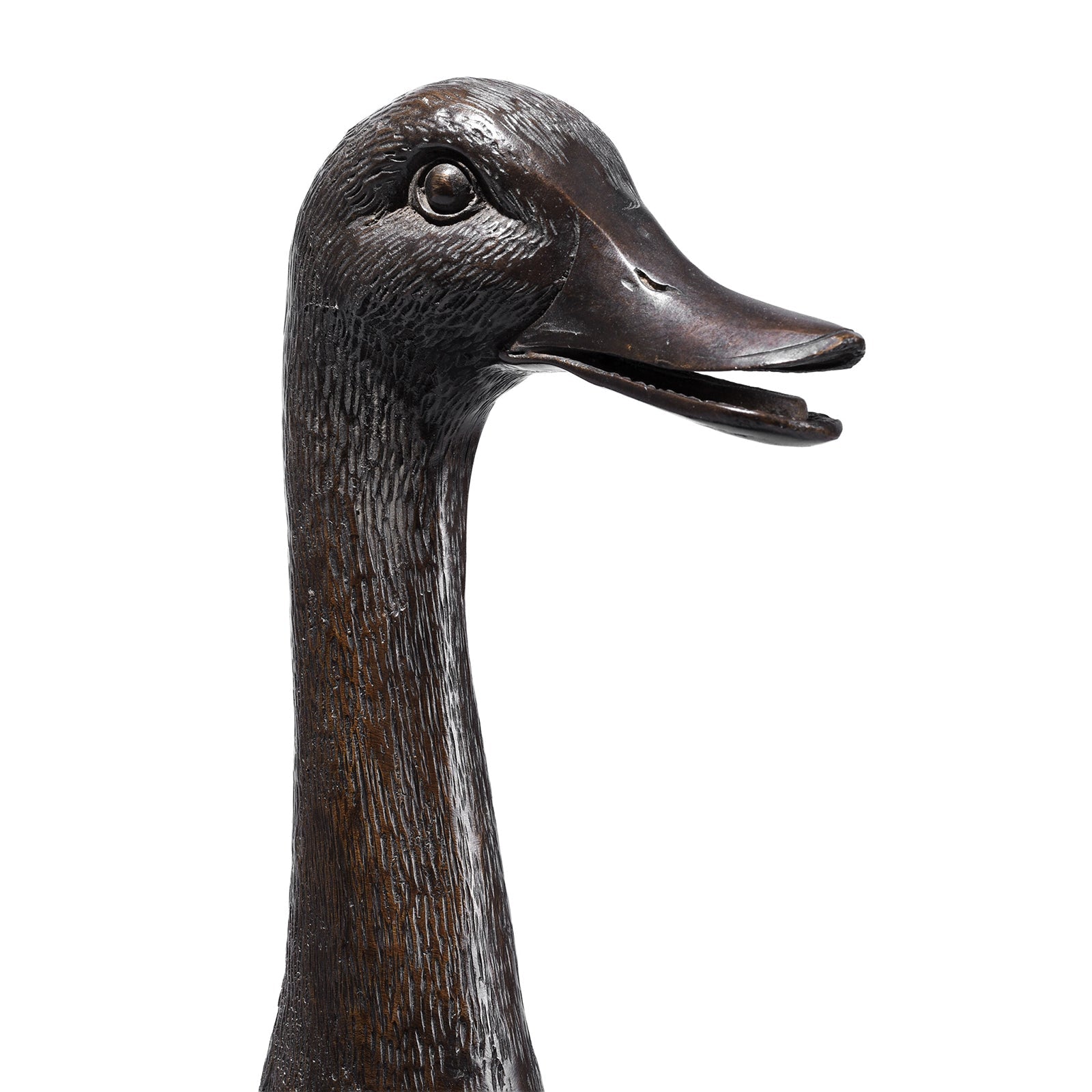 Japanese Bronze Duck Okimono - Meiji Era (Late 19thC)