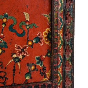 Painted Tibetan Torgam Cabinet - 19th Century